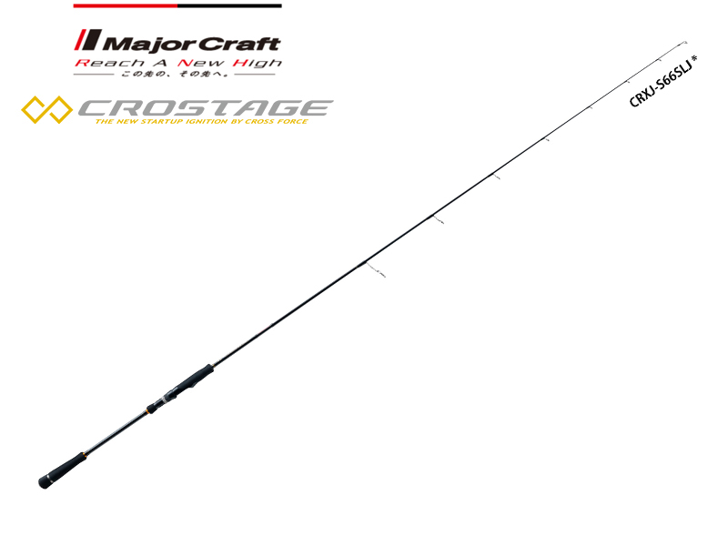 Major Craft New Crostage Super Light Jigging Spinning Model CRXJ-S66SLJ (Length:2.01 mt, Lure: 20-80gr)
