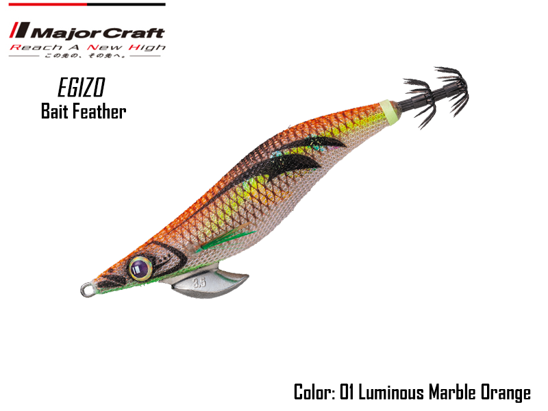Major Craft Egizo Bait Feather-3.0 (Size:3.0, Weight: 20gr, Color: #01)
