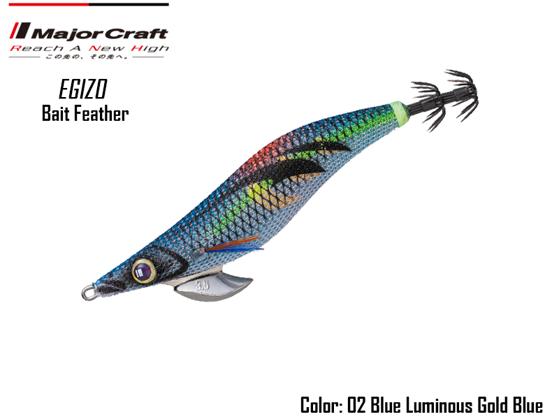 Major Craft Egizo Bait Feather-3.0 (Size:3.0, Weight: 20gr, Color: #02)