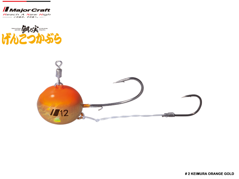Major Craft Genkotsu Kabura (Size: 8, Weight: 32gr, Color: #2 Keimura Orange Gold)