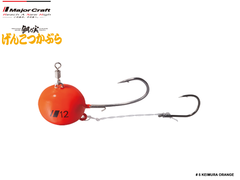 Major Craft Genkotsu Kabura (Size: 12, Weight: 48gr, Color: #5 Keimura Orange)