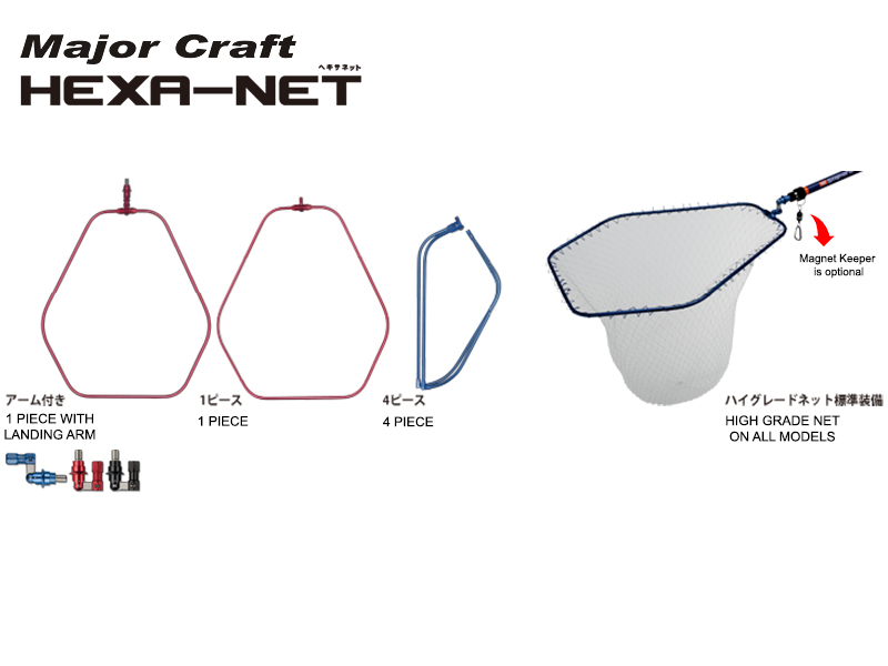 Major Craft Hexanet 4-piece - Fold model MCHN-4L (Size: Large 670x580mm, Color: Blue)