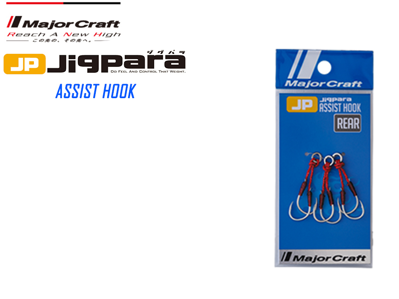 Major Craft Jigpara Assist Hook Rear Wide (Size: #12 7mm, Pack: 3pcs)