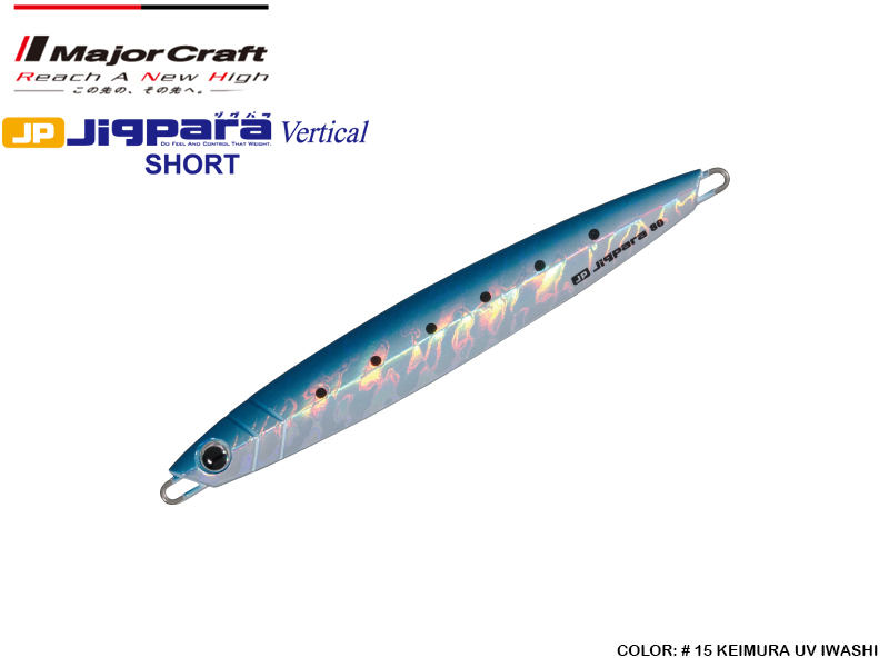 Major Craft Jigpara Vertical (Color: #15 Keimura UV Iwashi, Weight: 80gr)