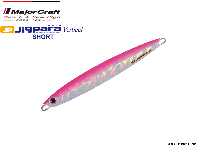 Major Craft Jigpara Vertical (Color: #02 Pink, Weight: 100gr)