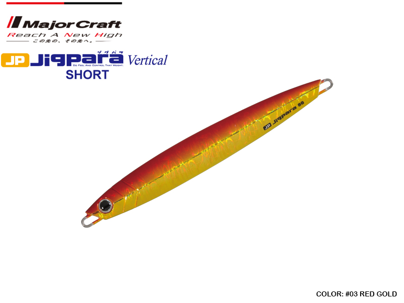 Major Craft Jigpara Vertical (Color: #03 Red Gold, Weight: 100gr)