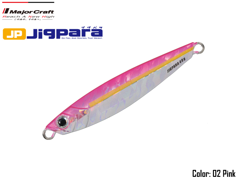 Major Craft Jigpara Short (Color:#02 Pink, Weight: 40gr)