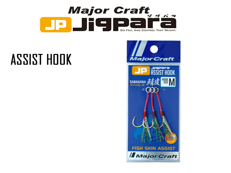 Major Craft Jigpara Assist Hook Sabakawa Single S (Weight: 7-15gr, Pack: 2pcs)