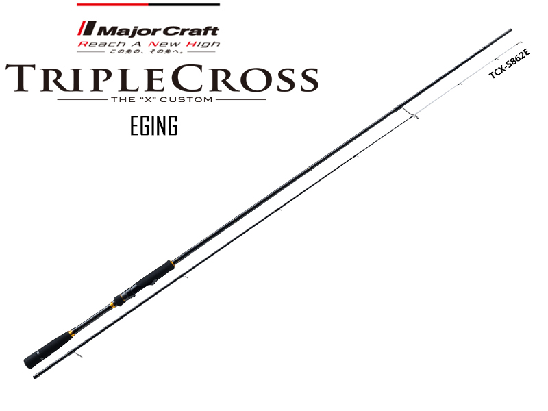 Major Craft Tripple Cross Eging Model Solid Tip TCX-S862EL (Length: 2.62mt, Egi: 2.0-3.5)