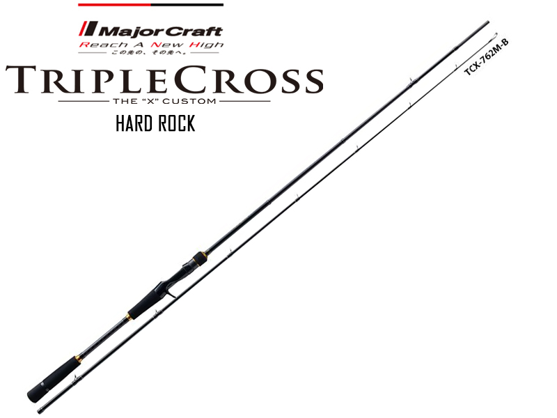 Major Craft Tripple Cross Hard Rock Baitcasting Model TCX-902H/B (Length: 2.74mt, Lure: 10-50gr)