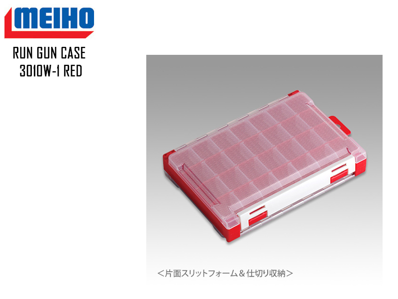 Meiho RunGun Case 3010W-1 (Size: 205 × 145 × 40 mm, Color: Red)