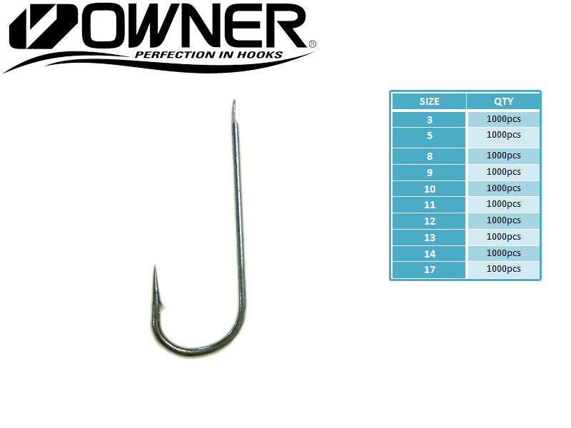 Owner 1100 Long Line Hooks (Size: 3, Qty:1000pcs)