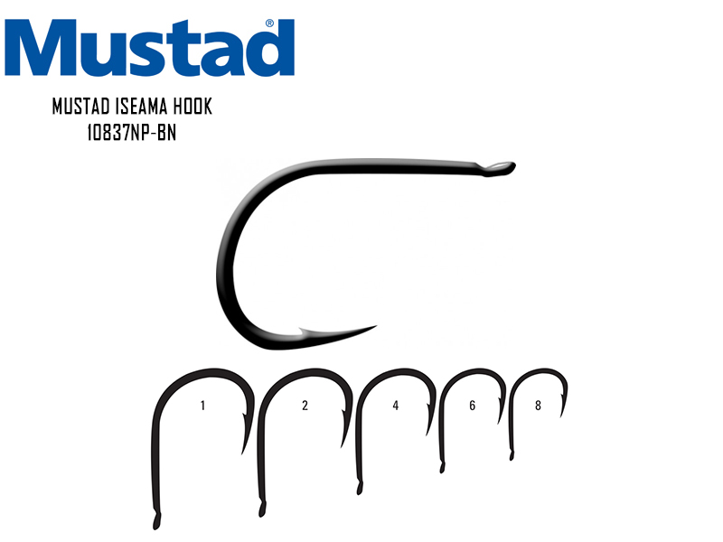 Mustad Iseama Hook 10837NP-BN (Size: 8, Pack: 10pcs)