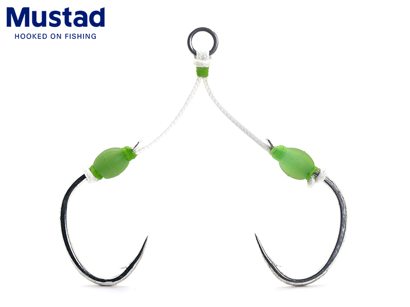 Mustad Slow Pitch Double Jigging Assist Rig (Size: 4/0, Pack: 2pcs)