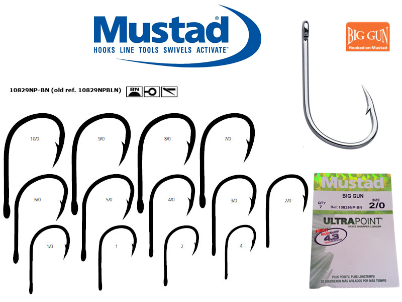 Mustad Chinu Allround Hook 10001NP-BN (Size: 1/0, Pack: 10pcs)  [MUST10001NP/1/0] - €1.37 : , Fishing Tackle Shop