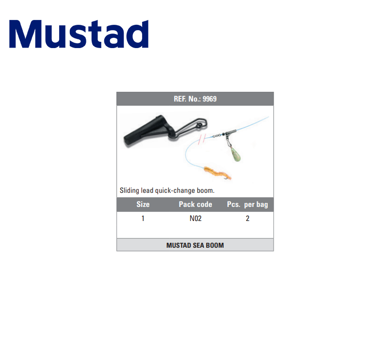 Mustad Sea Boom 9969 (Size: 1, Pack: 2pcs)