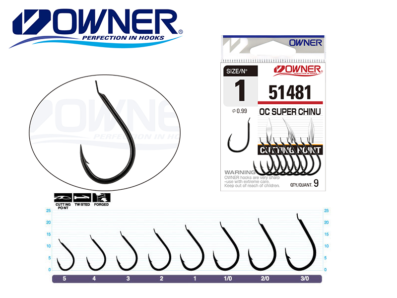 Mustad Chinu Allround Hook 10001NP-BN (Size: 1/0, Pack: 10pcs) [MUST10001NP/ 1/0] - €1.37 : , Fishing Tackle Shop