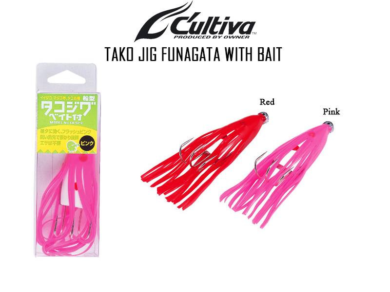 Owner Tako Jig Funagata With Bait (Weight: 75gr, Color: Red)