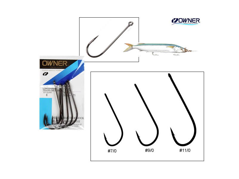 Owner Hook 5192 Long Shark (#7/0, 6pcs)