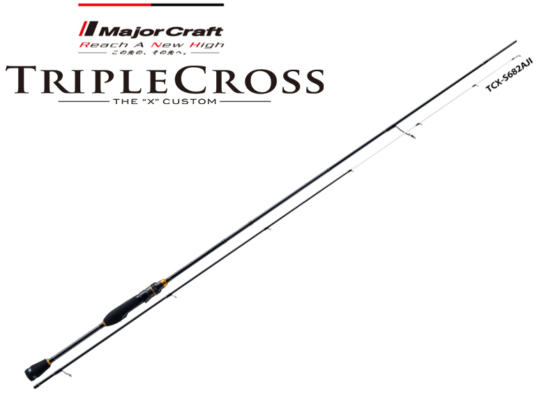 Major Craft Tripple Cross Light Game Ajing Tubular Model TCX-T682AJI (Length: 2.07mt, Lure: 0.6-10gr)