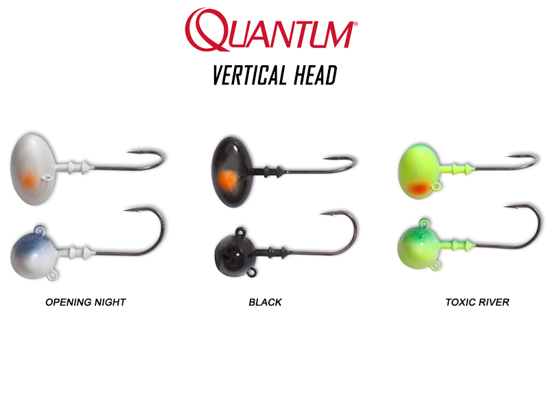 Quantum Vertical Head (Color: Black, Weight: 15gr, Hook Size: 2/0)