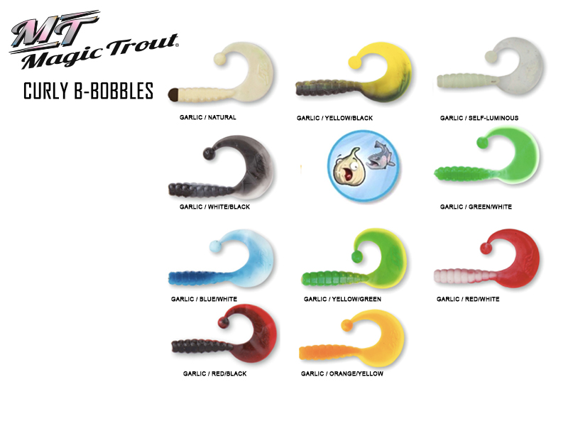 Quantum Curly B-Bobbles (Length: 4.2cm, Weight: 1.1gr, Color: Garlic / red/black)