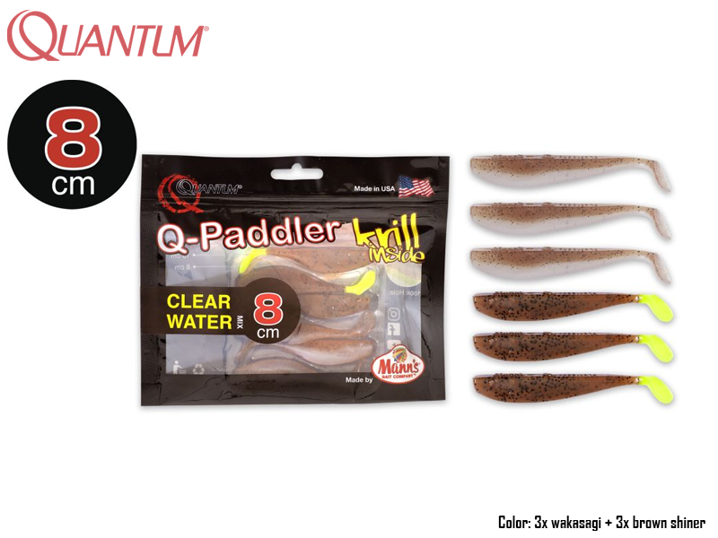 Quantum Q-Paddler Clear Water Mix (Size: 8cm, Pack: 6 pcs)