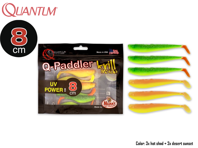 Quantum Q-Paddler UV Power Mix (Size: 8cm, Pack: 6 pcs)