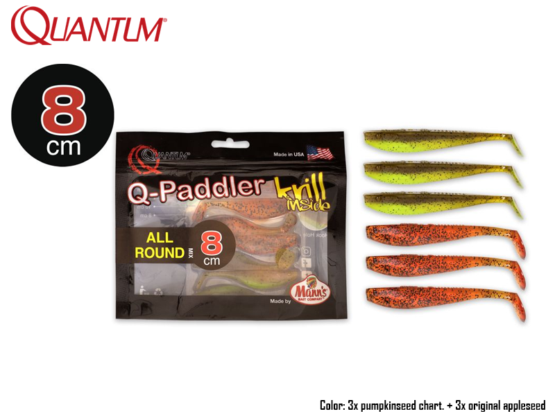 Quantum Q-Paddler All Round Mix (Size: 8cm, Pack: 6 pcs)