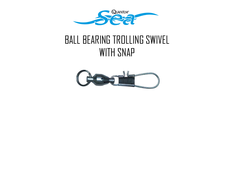 Quantum Ball Bearing Swivel With Snap (Size: 5, Breaking Strength: 23kg/50lb, Pack: 4pcs)