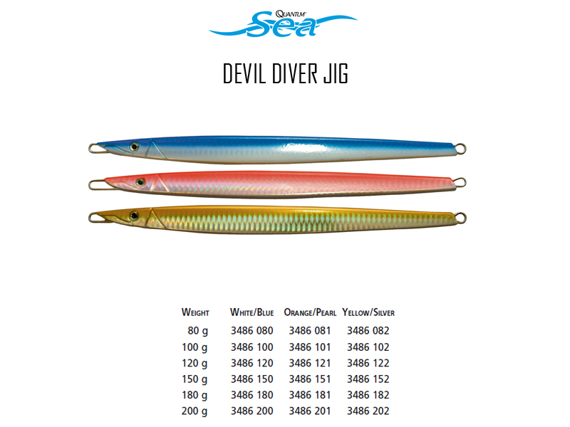 Quantum Devil Diver Jig (Weight: 200gr, Colour:Yellow Silver)