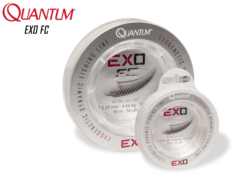 Quantum EXO FC (Size: 0.40mm, Breaking Strength: 10.42kg/23.0lb, Length: 50mt)