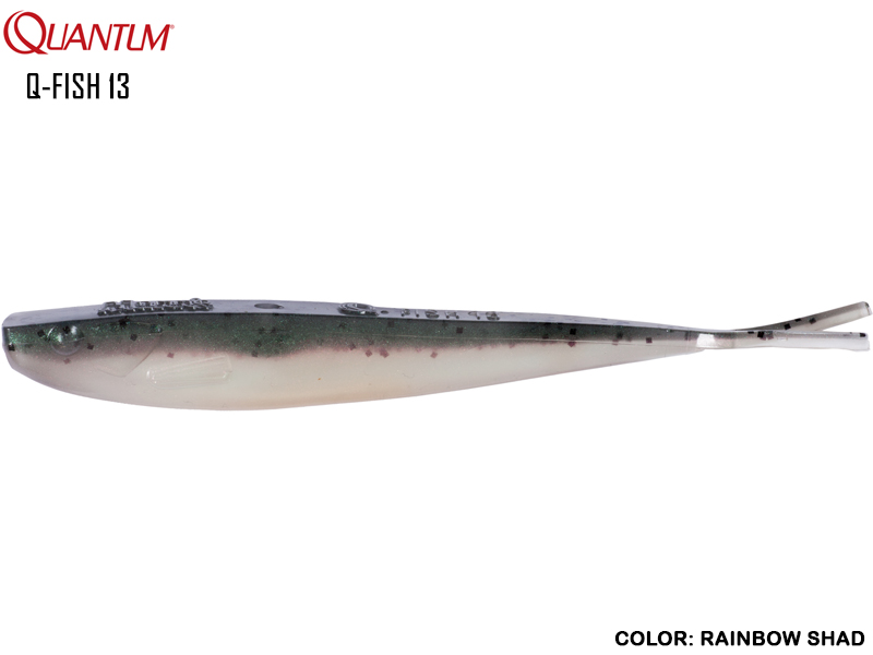 Quantum Q-Fish 13 (Length: 13cm, Weight: 8gr, Color: Rainbow Shad)