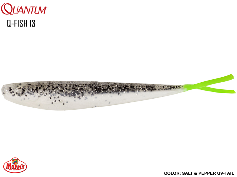 Quantum Q-Fish 13 (Length: 13cm, Weight: 8gr, Color: Salt & Pepper Uv-Tail)