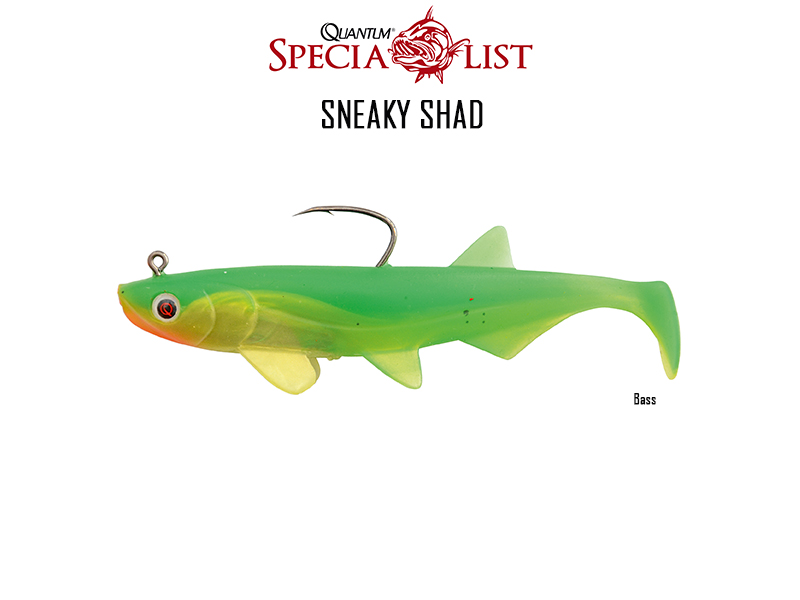 Quantum Sneaky Shad (Length: 10cm, Weight: 16gr, Color: Bass, Pack: 3pcs)