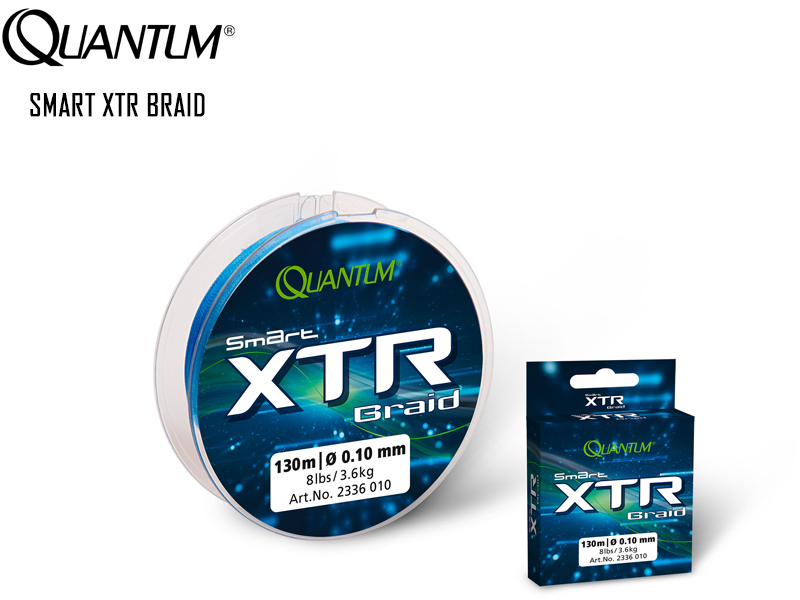 Quantum Smart XTR Braid (Size: 0.10mm, B.S: 3.6kg, Length: 130mt)