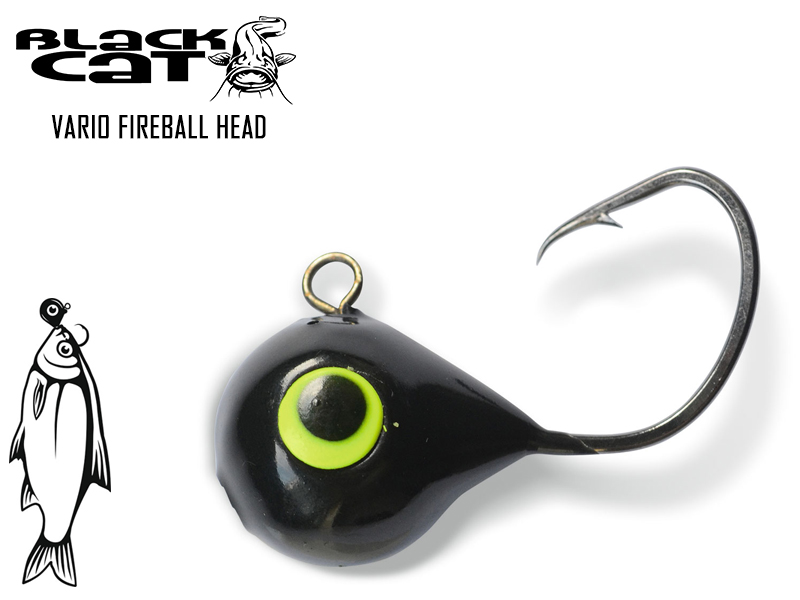 Black Cat Vario Fireball Head (Weight: 100gr, Hook Size: 6/0)