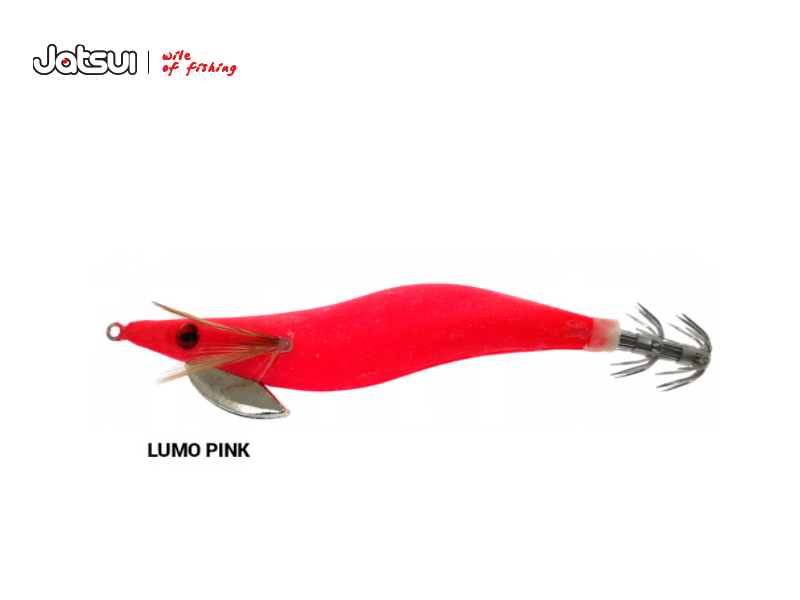 Jatsui Full Color Lumo Squid Jig (Size: 3.0, Color: Lumo Pink)