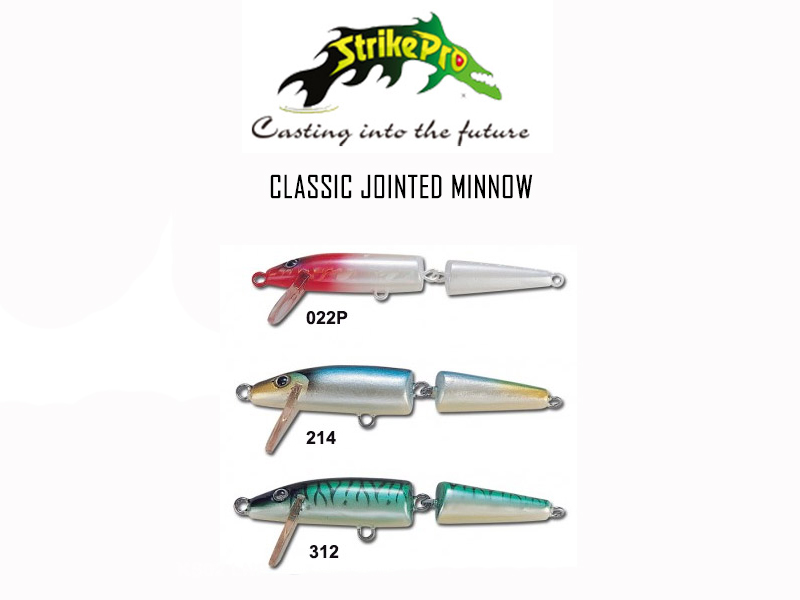 Strike Pro Classic Jointed Minnow (Model: J011S, Color: 214, Body Length: 11cm, Hook VMC: 9626-NI-6)