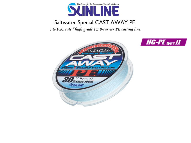 Sunline Saltwater Special Cast Away PE (Length: 200mt, Color: Pearl Blue, PE:#3.0, Strength: 50LB)