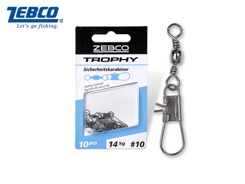 Zebco Trophy Safety Swivel (Length: 48mm, Size: 4, Pack: 6pcs)