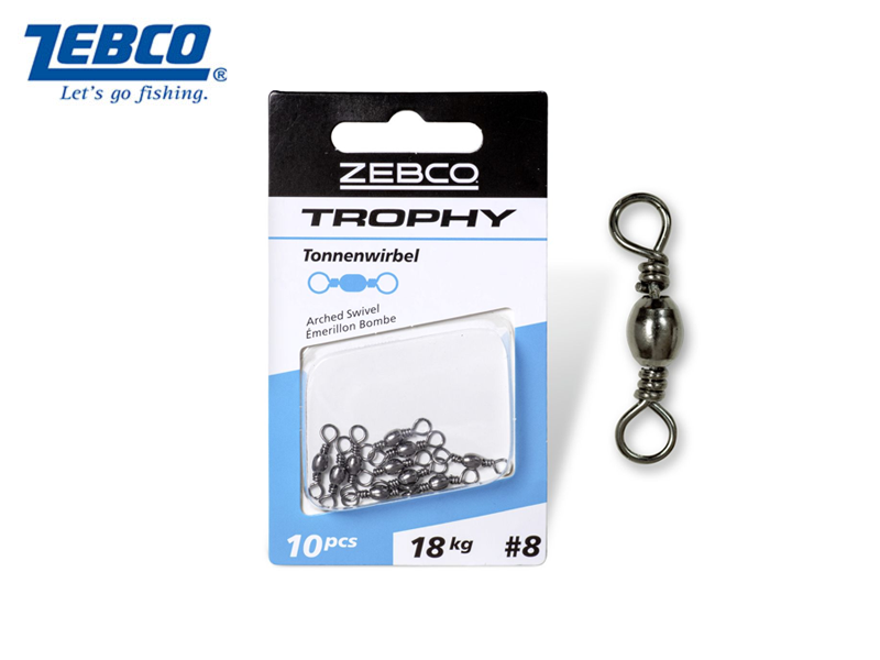 Zebco Trophy Arched Swivel (Length: 12mm, Size: 14, Pack: 10pcs)