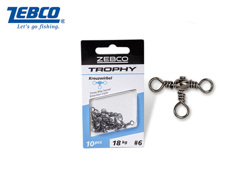 Zebco Trophy Clover Swivel (Length: 44mm, Size: 16, Pack: 10pcs)