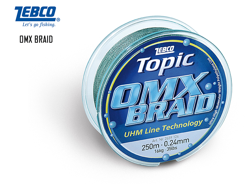 Zebco OMX Braid (Ø:0.28mm, B.S:18.5kg/40.5lb, Length:250mt